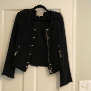 IRO black Boucle jacket